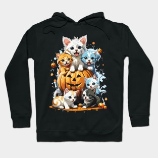 Kawaii Kittens And Dogs Playing Hoodie